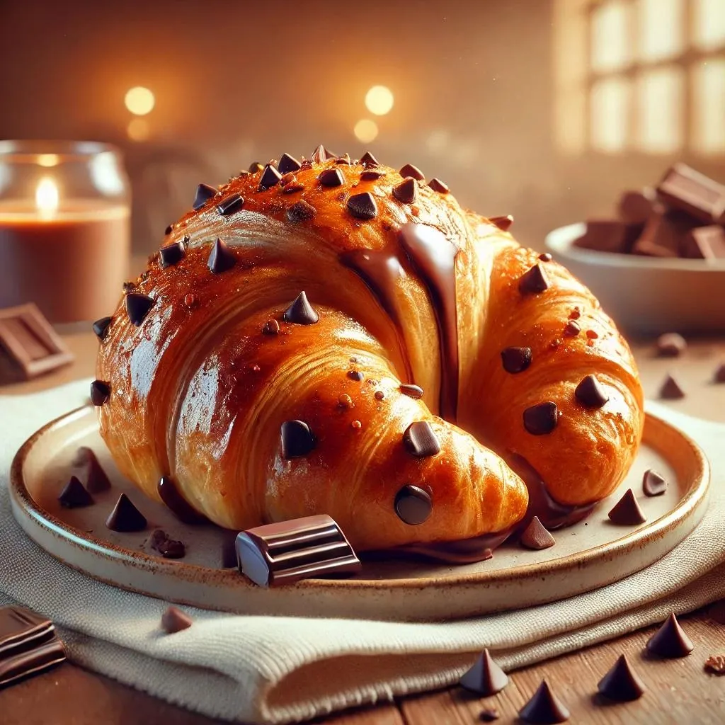 Çikolata Parçacıklı Kruvasan